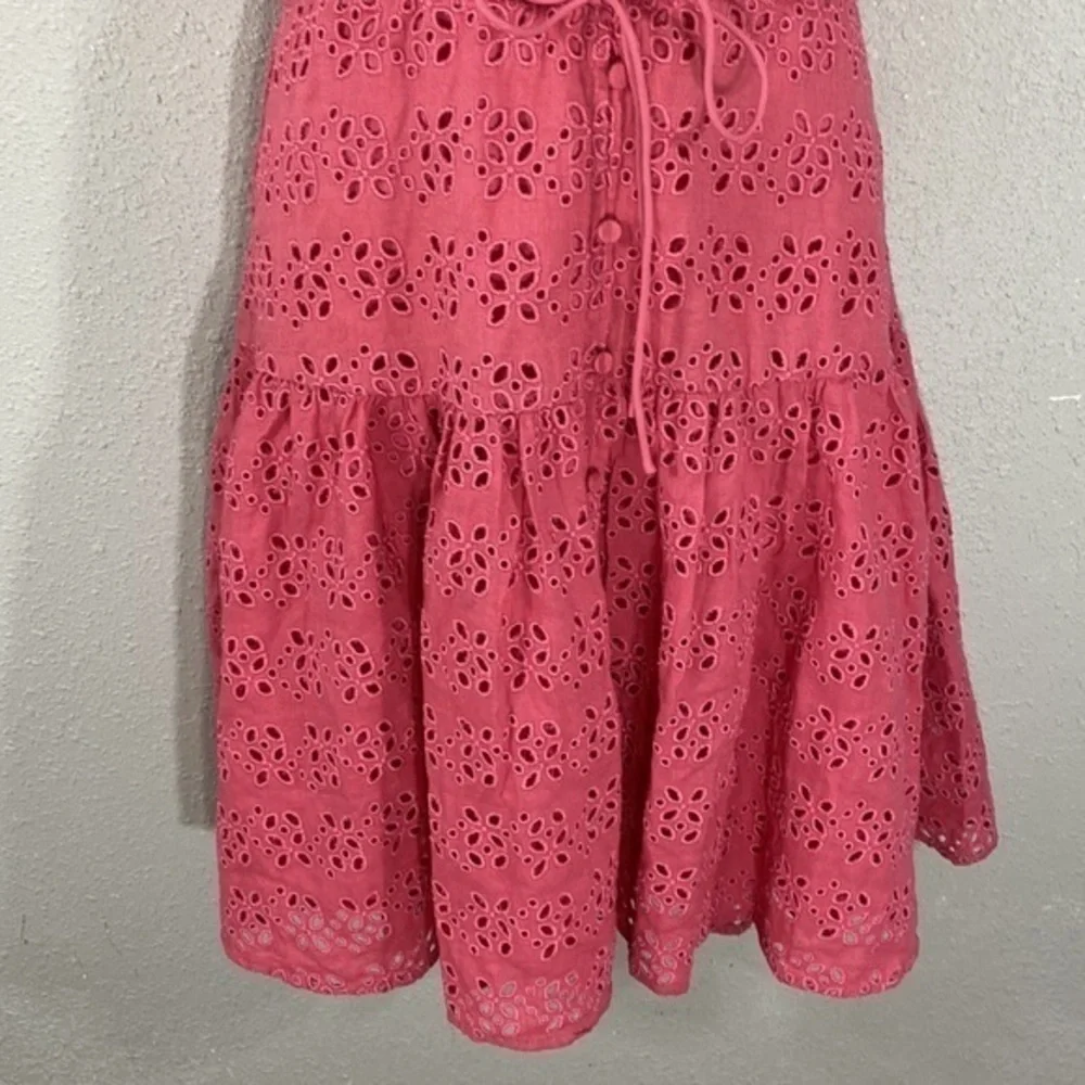 NWT J . Crew pink Anguilla mini halter dress in eyelet O24